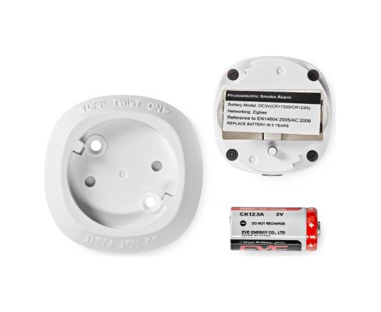 Nedis SmartLife Smoke Detector | Zigbee 3.0 | Battery Powered | Sensor life cycle: 10 year | EN 14604 | Android™ / IOS | 85 dB | White | 1 pcs