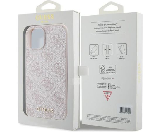 Guess PU 4G Metal Logo Case Защитный Чехол для Apple iPhone 15