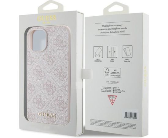Guess PU 4G Metal Logo Case Защитный Чехол для Apple iPhone 15 Pro