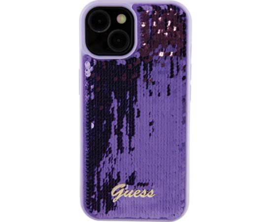 Guess HC Sequin Script Metal Case Защитный Чехол для Apple iPhone 15