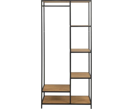 Drēbju statīvs SEAFORD, 77x45xH165cm, savvaļas ozols/melns