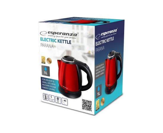 Esperanza EKK128R electric kettle Parana 1 L Black,Red 1350 W