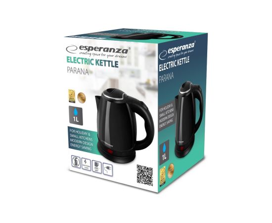 Esperanza EKK128K Electric kettle 1 L Black 1350W