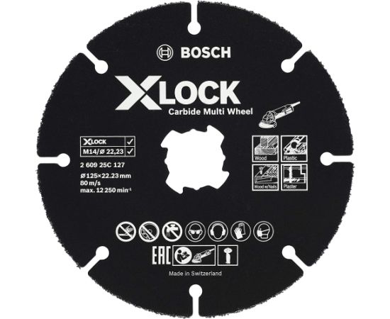 Griešanas disks Bosch 260925C127; 125x22,23 mm Zāģripas