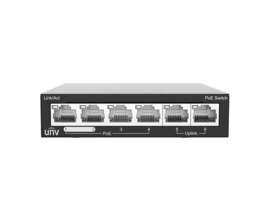 Uniview NSW2020-6T-POE-IN ~ PoE Komutators 4FE(PoE)+2FE(Uplink)(PoE 60W)