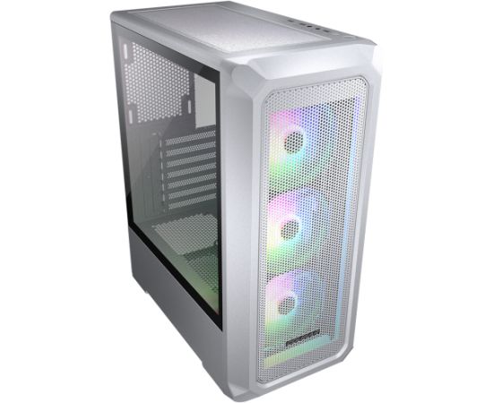 COUGAR | Archon 2 Mesh RGB (White) | PC Case | Mid Tower / Mesh Front Panel / 3 x ARGB Fans / 3mm TG Left Panel