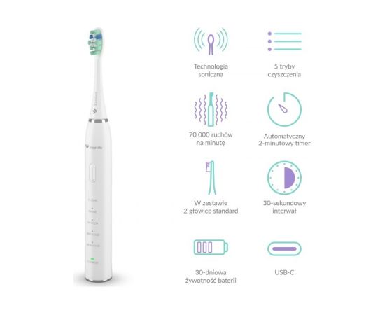 TrueLife SonicBrush Clean30 White Adult Oscillating toothbrush