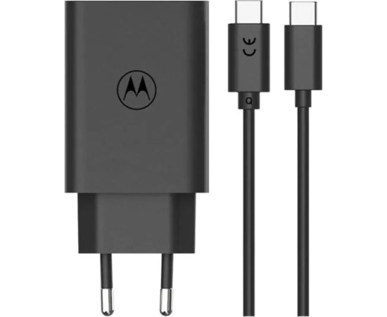 Motorola Charger TurboPower 68 GaN  w/ 6.5A USB-C cable, Black