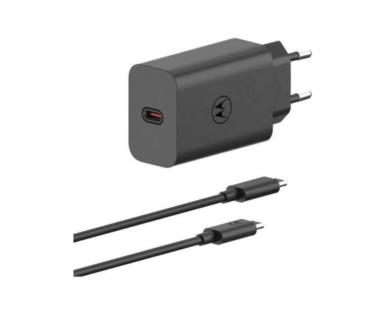 Motorola Charger TurboPower 68 GaN  w/ 6.5A USB-C cable, Black