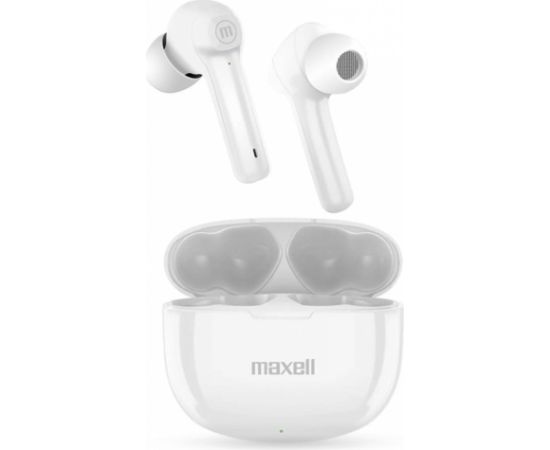 Maxell Dynamic+ wireless headphones with charging case Bluetooth white