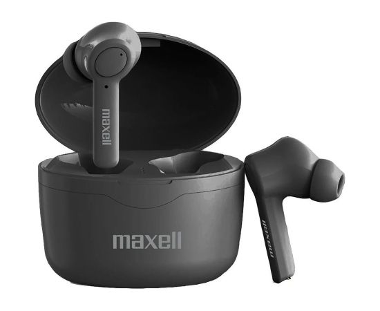 Maxell Bass 13 Sync Up Wireless Bluetooth In-Ear Headphones with Charging Case Black
