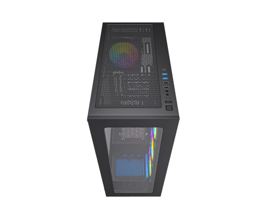 Gembird CCC-FC-X450MAX Gaming computer case Fornax X450MAX, black, ARGB fans