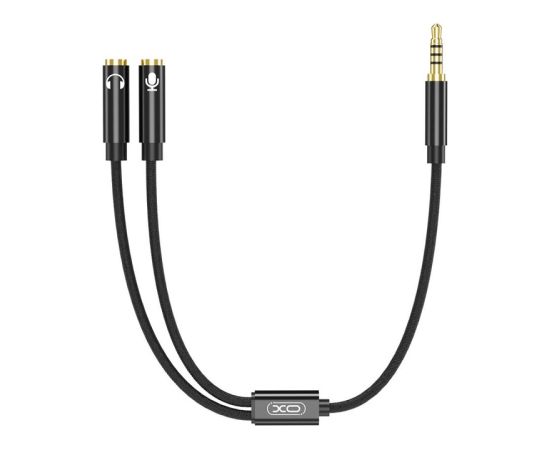 XO NB-R197 Aux Vada Adapteris 2x 3.5mm Ligzda (Audio & Mikrofons) uz 3.5mm Spraudnis 20cm