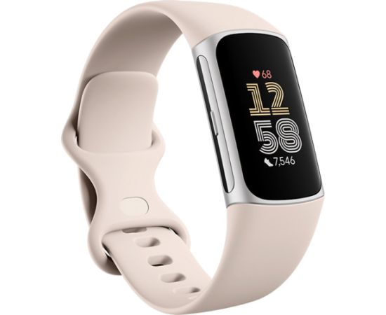 Fitbit Charge 6, porcelain/silver