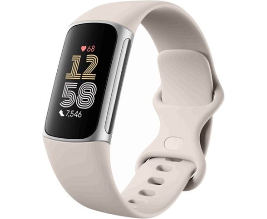 Fitbit Charge 6, porcelain/silver