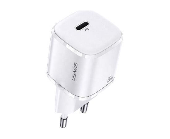 USAMS Ład. siec. 1xUSB-C T36 mini 20W (only head) PD3.0 Fast Charging biały|white CC124TC02 (US-CC124)