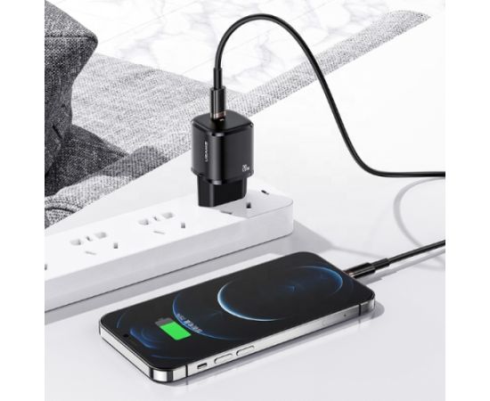 USAMS Ład. siec. 1xUSB-C T36 mini 20W (only head) PD3.0 Fast Charging biały|white CC124TC02 (US-CC124)