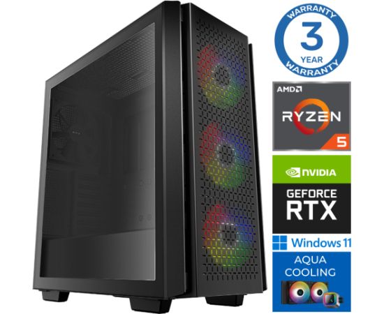 INTOP AQUA Ryzen 5 7600X 64GB DDR5 500SSD M.2 NVME RTX4060Ti 8GB WIN11