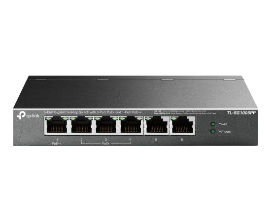 TP-Link 6-Port Gigabit Desktop Switch with 3-Port PoE+ and 1-Port PoE++