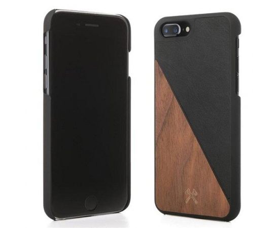 EcoSplit Wooden+Leather iPhone 7+ / 8+  Walnut/black eco249