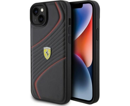 Ferrari Twist Metal Logo Back Case Защитный Чехол для Apple iPhone 15 Plus