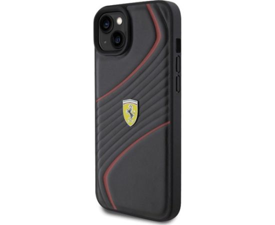 Ferrari Twist Metal Logo Back Case Защитный Чехол для Apple iPhone 15 Plus