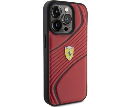 Ferrari Twist Metal Logo Back Case Защитный Чехол для Apple iPhone 15 Pro