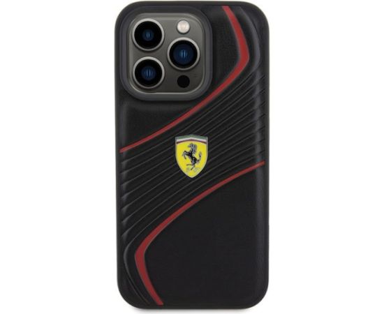 Ferrari Twist Metal Logo Back Case Защитный Чехол для Apple iPhone 15 Pro