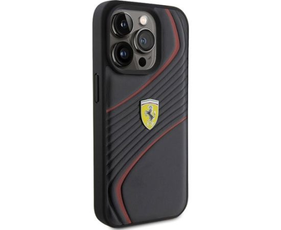 Ferrari Twist Metal Logo Back Case Защитный Чехол для Apple iPhone 15 Pro