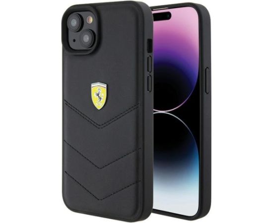 Ferrari Quilted Metal Logo Back Case Защитный Чехол для Apple iPhone 15 Plus