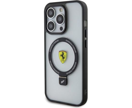 Ferrari Ring Stand MagSafe Back Case Aizsargapvalks Priekš Apple iPhone 15 Pro