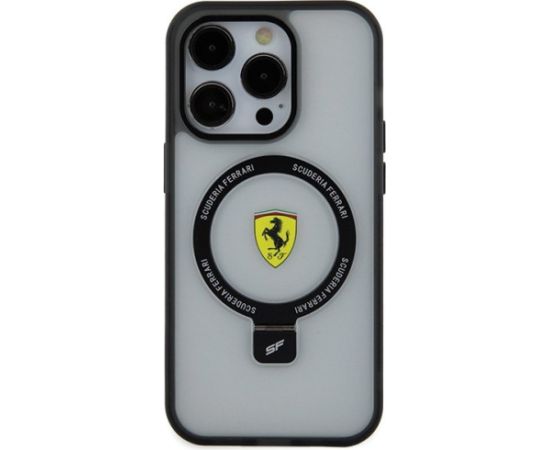 Ferrari Ring Stand MagSafe Back Case Aizsargapvalks Priekš Apple iPhone 15 Pro