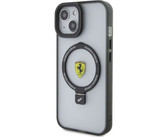 Ferrari Ring Stand MagSafe Back Case Aizsargapvalks Priekš Apple iPhone 15