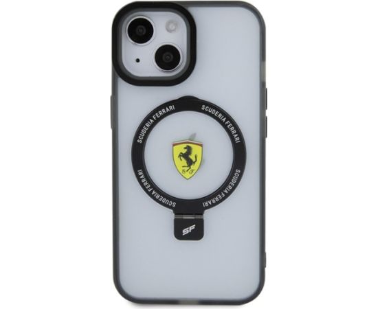 Ferrari Ring Stand MagSafe Back Case Aizsargapvalks Priekš Apple iPhone 15