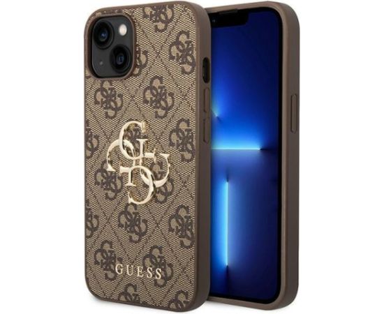 Guess 4G Big Metal Logo Back Case Защитный Чехол для Apple iPhone 15 Plus