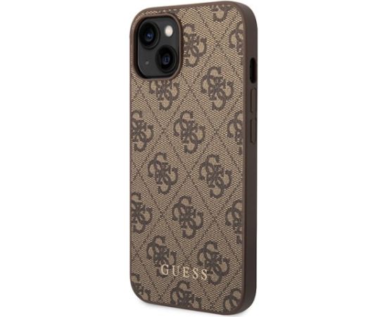 Guess 4G Metal Gold Logo Back Case Aizsargapvalks Priekš Apple iPhone 15 Plus