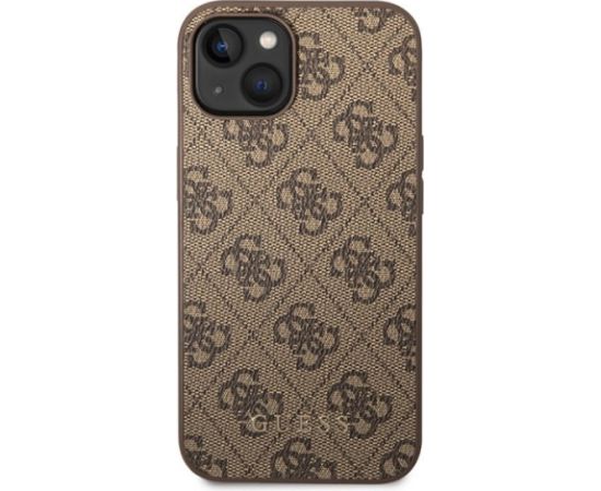 Guess 4G Metal Gold Logo Back Case Aizsargapvalks Priekš Apple iPhone 15 Plus