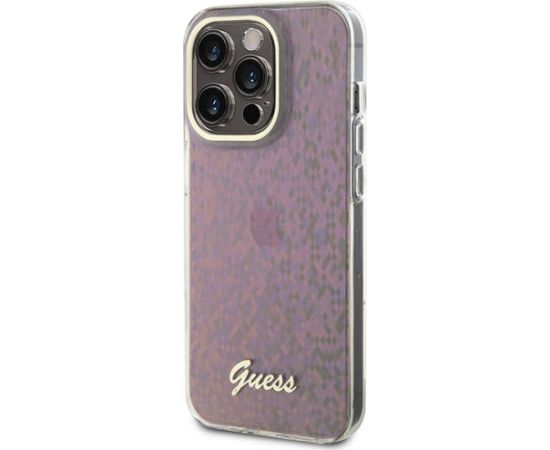 Guess IML Faceted Mirror Disco Iridescent Case Защитный Чехол для iPhone Apple 15 Pro