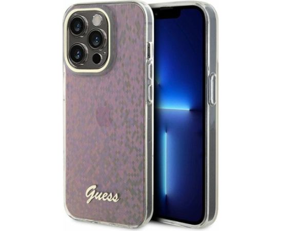 Guess IML Faceted Mirror Disco Iridescent Case Защитный Чехол для iPhone Apple 15 Pro Max