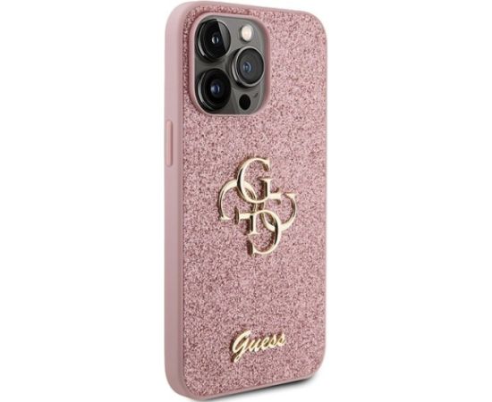 Guess Glitter Script Big 4G Back Case Защитный Чехол для Apple iPhone 15 Pro