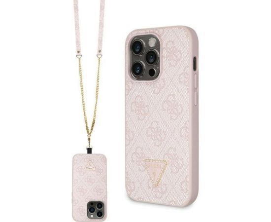 Guess Crossbody 4G Metal Logo Back Case Aizsargapvalks Priekš Apple iPhone 15 Pro