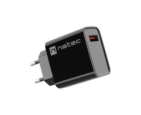 NATEC USB CHARGER RIBERA 18W USB-A BLACK