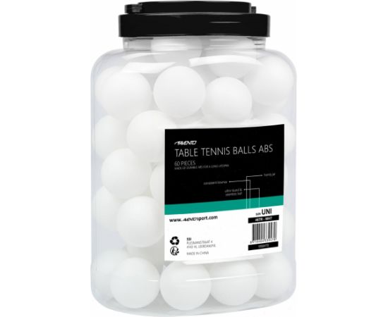 Table tennis balls AVENTO 46TR 60pcs white