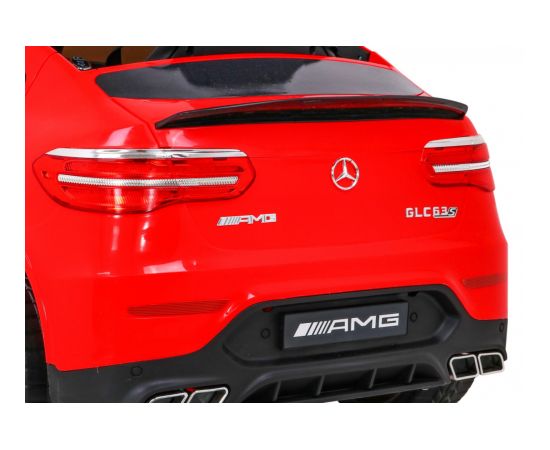 Mercedes Benz GLC63S vienvietīgs elektromobilis, sarkans