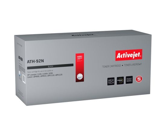 Activejet ATH-92N toner (replacement for HP 92A C4092A, Canon EP-22; Supreme; 3100 pages; black)