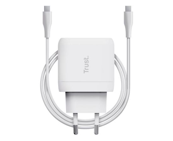 MOBILE CHARGER WALL MAXO 65W/USB-C WHITE 25139 TRUST Telefonu lādētāji 220v