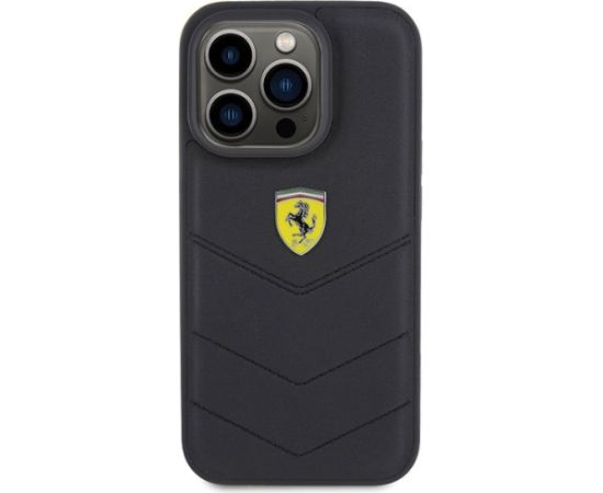 Ferrari Quilted Metal Logo Back Case Защитный Чехол для Apple iPhone 15 Pro