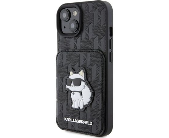 Karl Lagerfeld Saffiano Cardslots and Stand Monogram Choupette Back Case Защитный Чехол для Apple iPhone 15