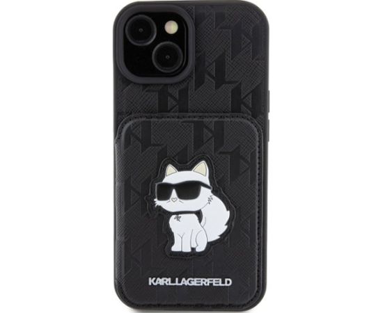 Karl Lagerfeld Saffiano Cardslots and Stand Monogram Choupette Back Case Защитный Чехол для Apple iPhone 15