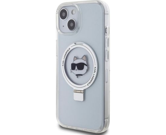 Karl Lagerfeld Ring Stand Choupette Head MagSafe Back Case Защитный Чехол для Apple iPhone 15